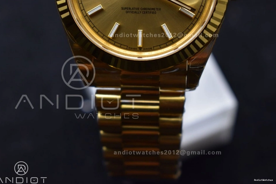 YG QuickDry on Weight) 661 1:1 Day VR3255 Edition 228238 President Gold (Gain Dial Bracelet Date Best THBF 40 0421